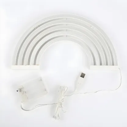 Colorful Rainbow LED Night Light with USB Plug for Bedroom Decor Image - 3