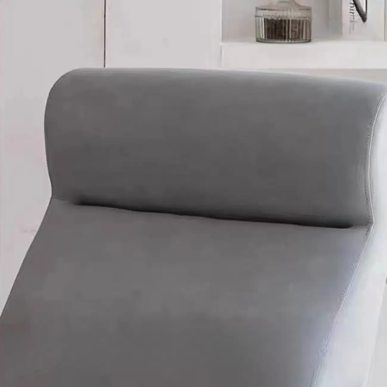 Modern Wood Upholstered Rocking Chair with Optional Ottoman Image - 8