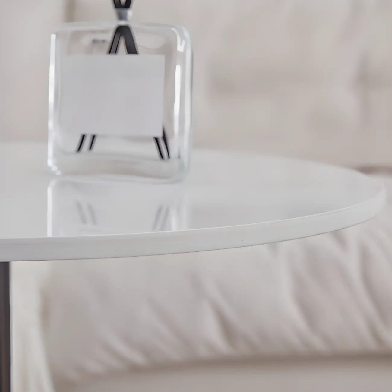 Metal Pedestal Round Marble Side Table for Living Room Image - 8 | homeyfad