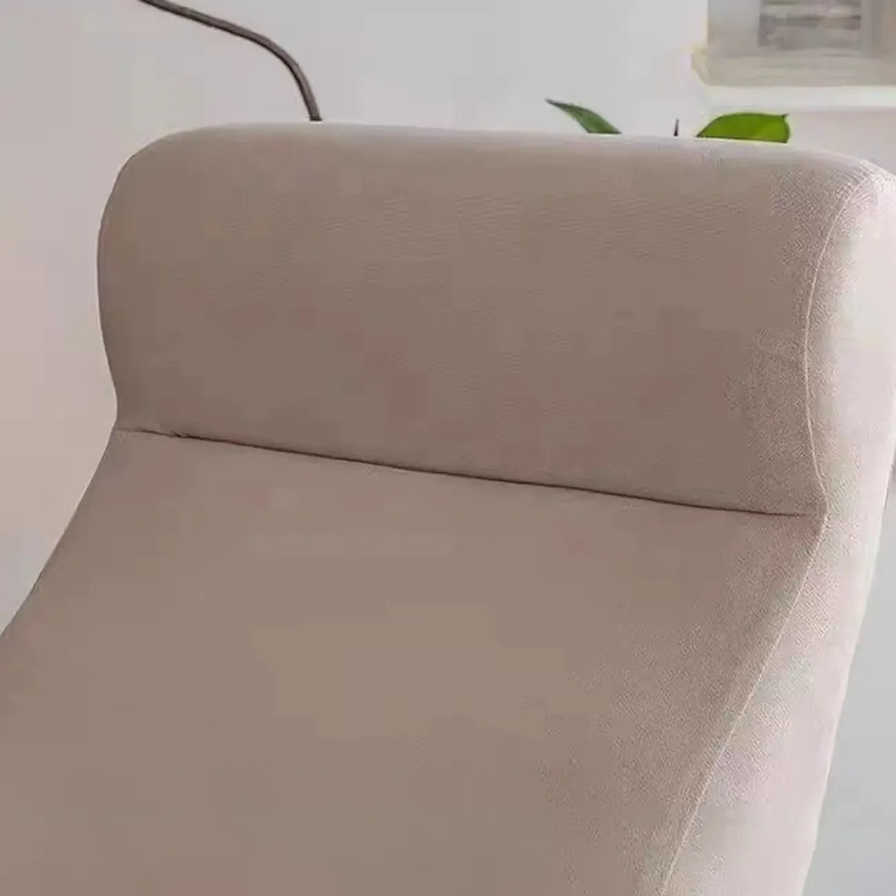 Modern Wood Upholstered Rocking Chair with Optional Ottoman Image - 9