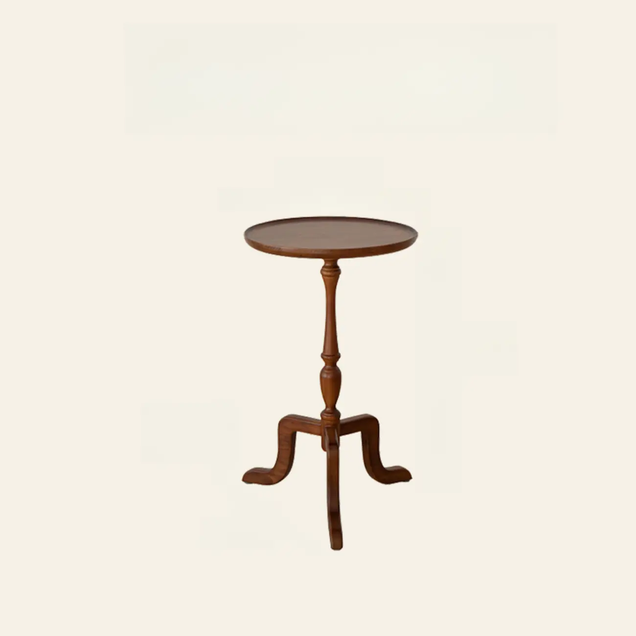 Wooden Tripod Round End Table with Tray Top for Living Room Image - 2 | homeyfad