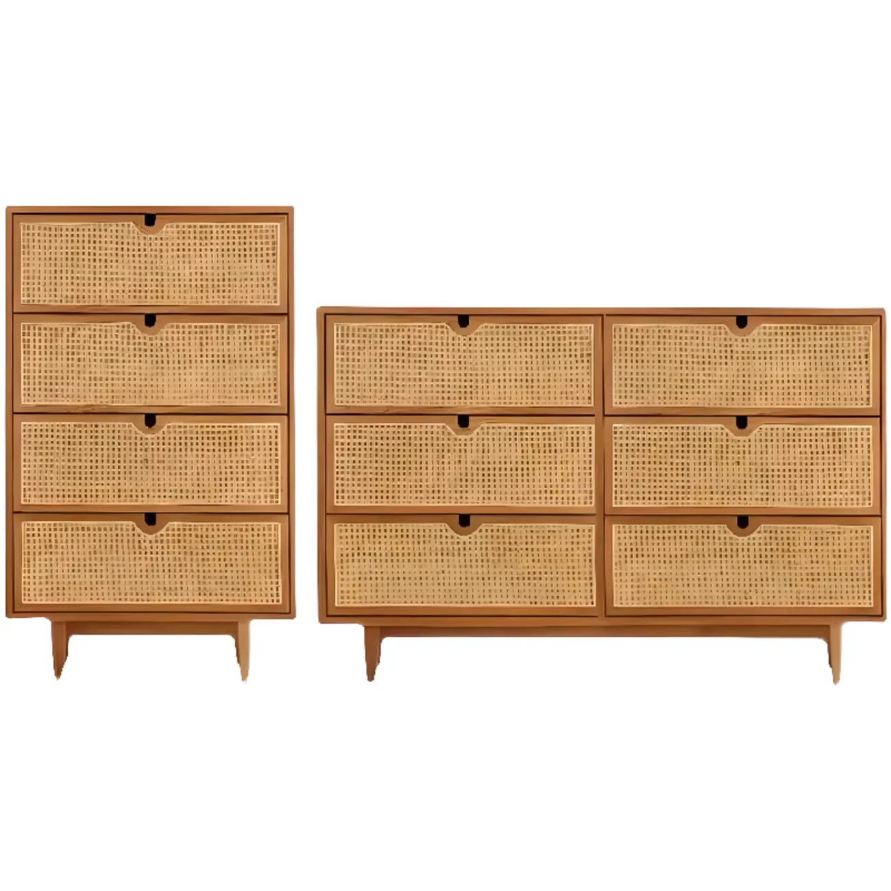 Modern Wood Console Dresser Natural Finish Image - 7