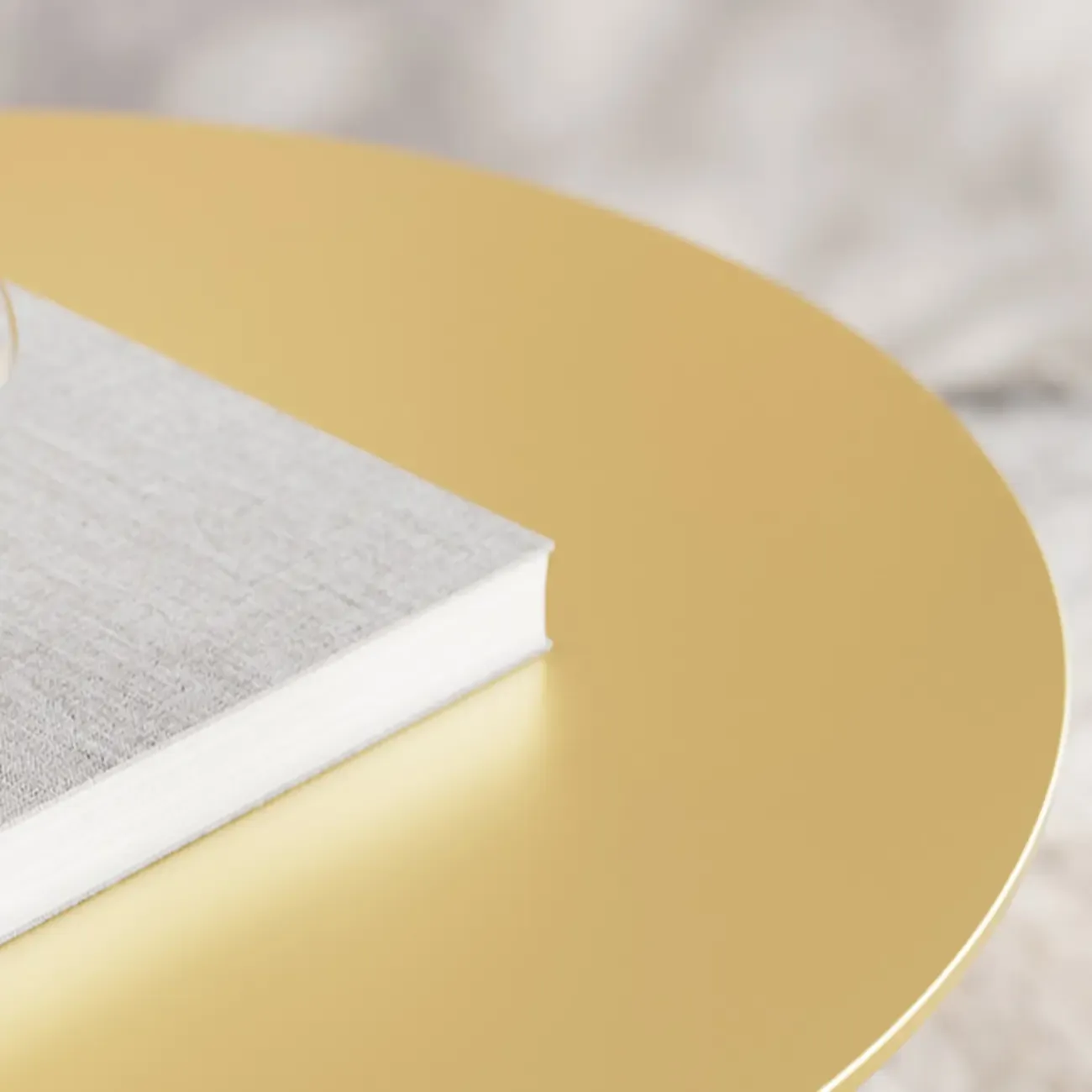 Modern Black Metal Round End Table for Living Room Decor Image - 10