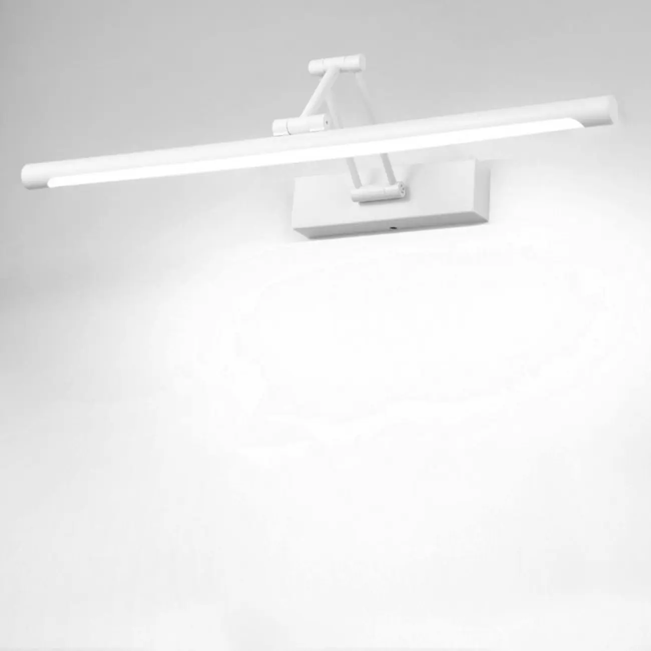 Modern White Aluminum LED Vanity Light with Swing Arm for Makeup Mirror Image - 2 | homeyfad