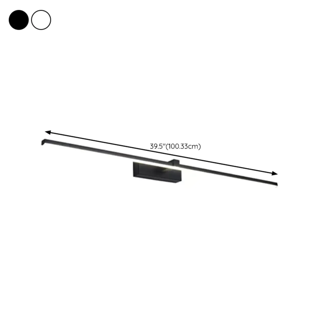 Modern Linear Bathroom Vanity Light with Dimmable Design #size