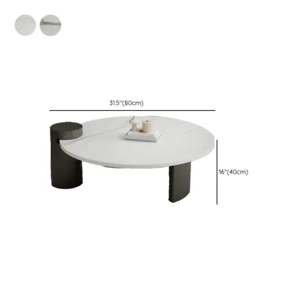 Marble Round Nesting Coffee Table Set with Modern Design   Image - 16