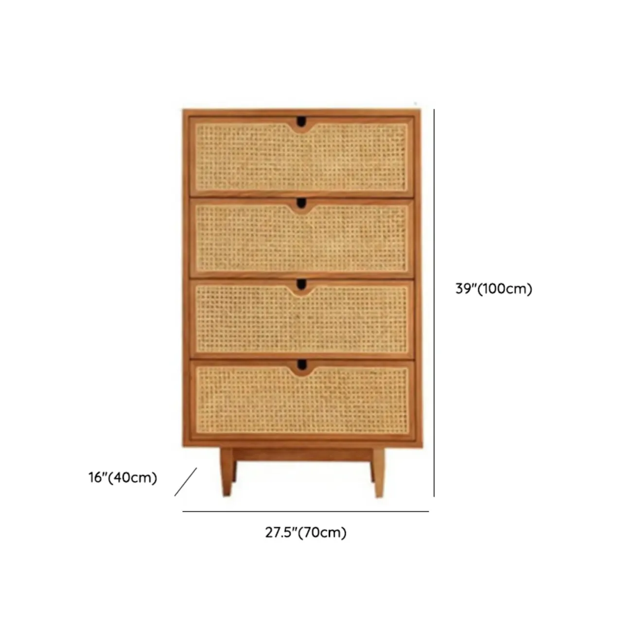 Modern Wood Console Dresser Natural Finish #size