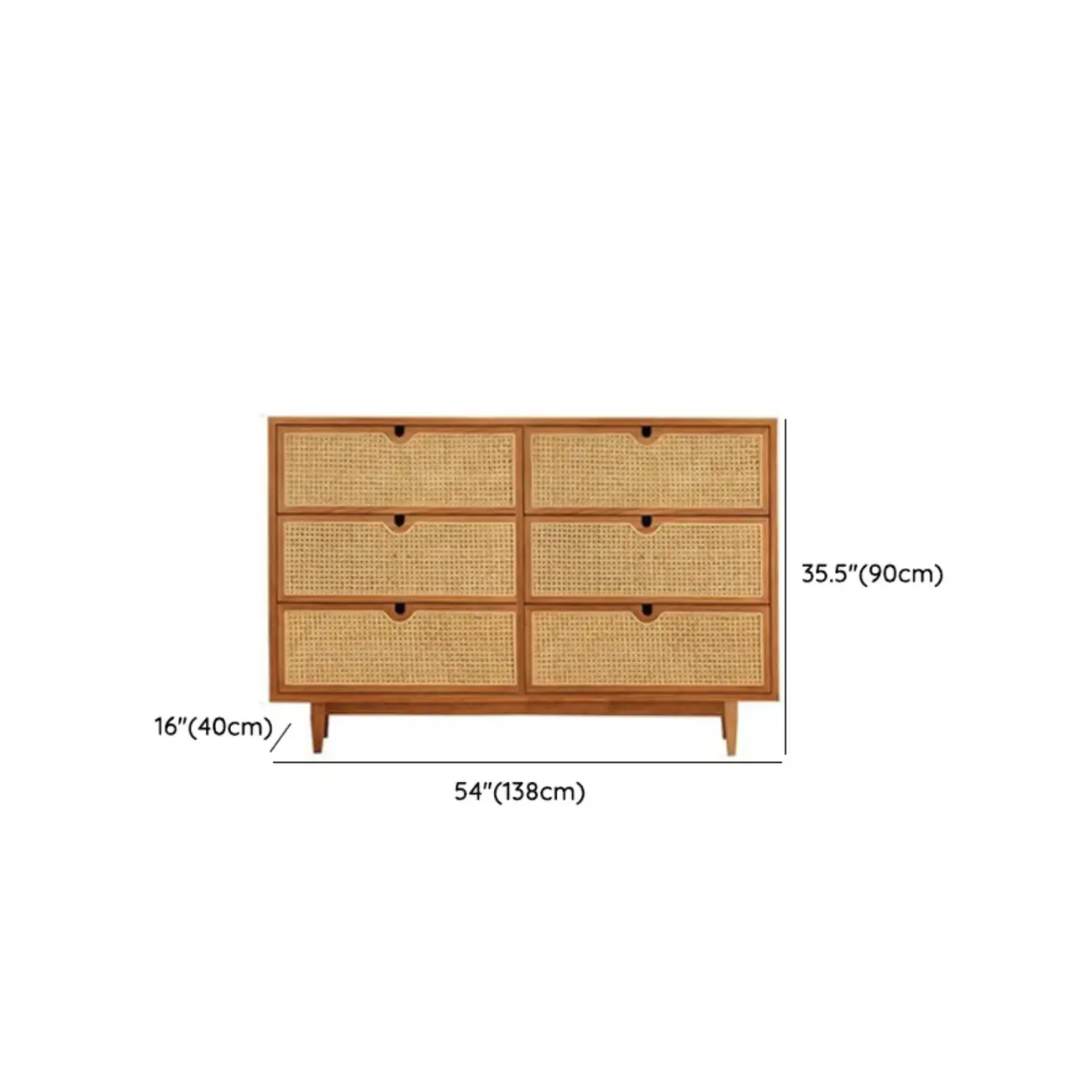 Modern Wood Console Dresser Natural Finish Image - 10