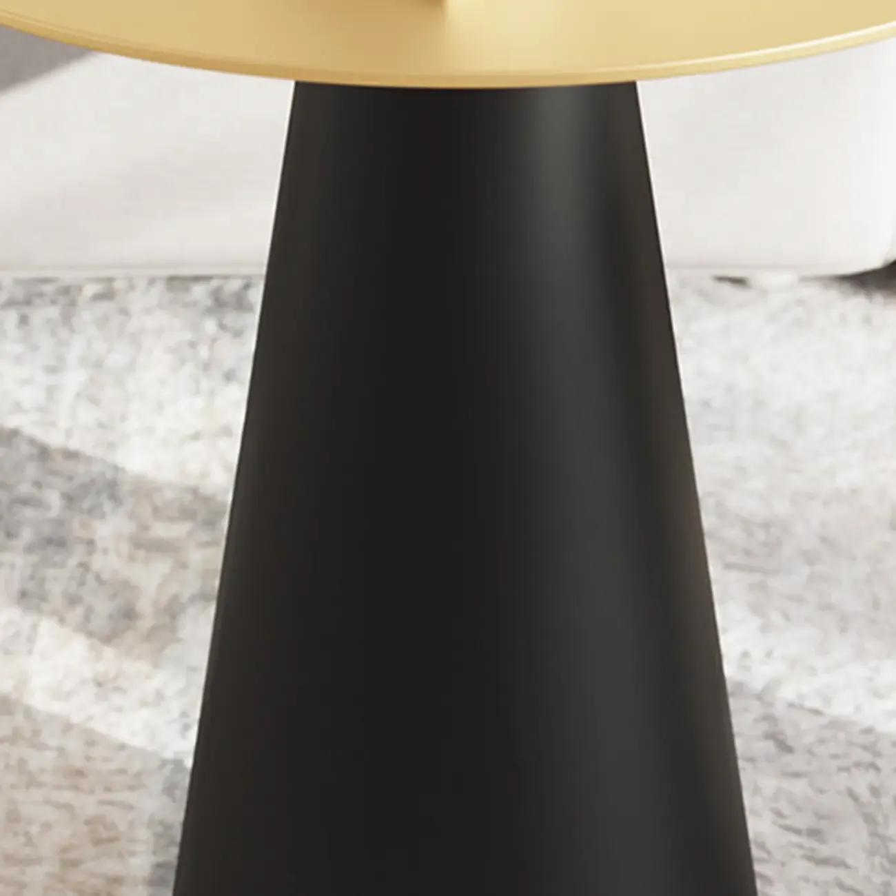 Modern Black Metal Round End Table for Living Room Decor Image - 13