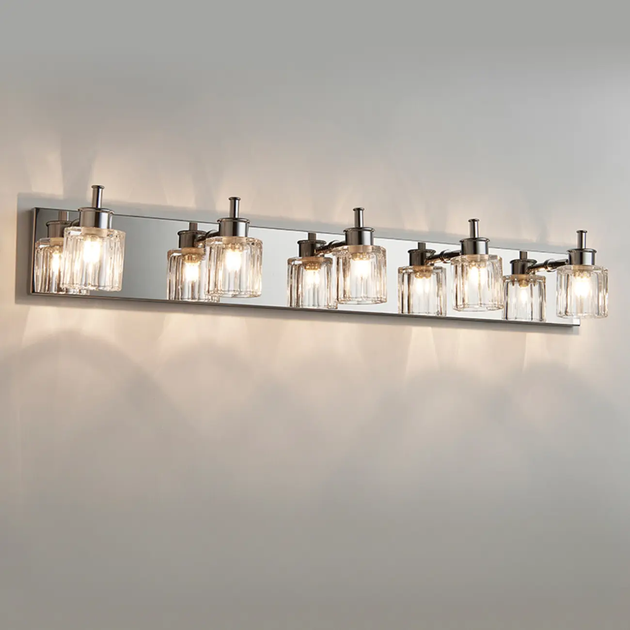 4 Bulb Vintage Bath Vanity Light with Brushed Nickel Shade Image - 5 | homeyfad