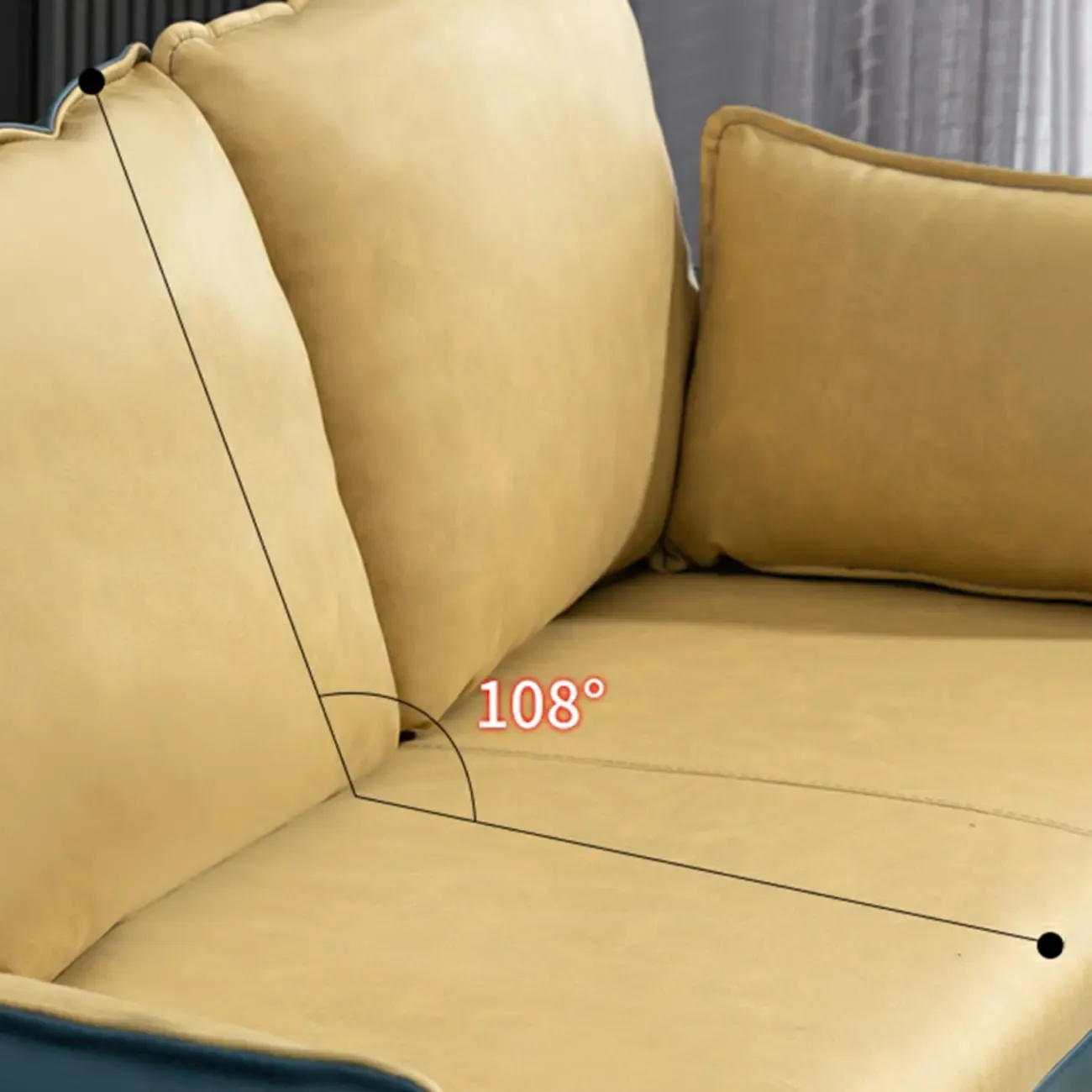 Minimalist Upholstery Loveseat Sofa in Mint Green with Pillows Image - 18
