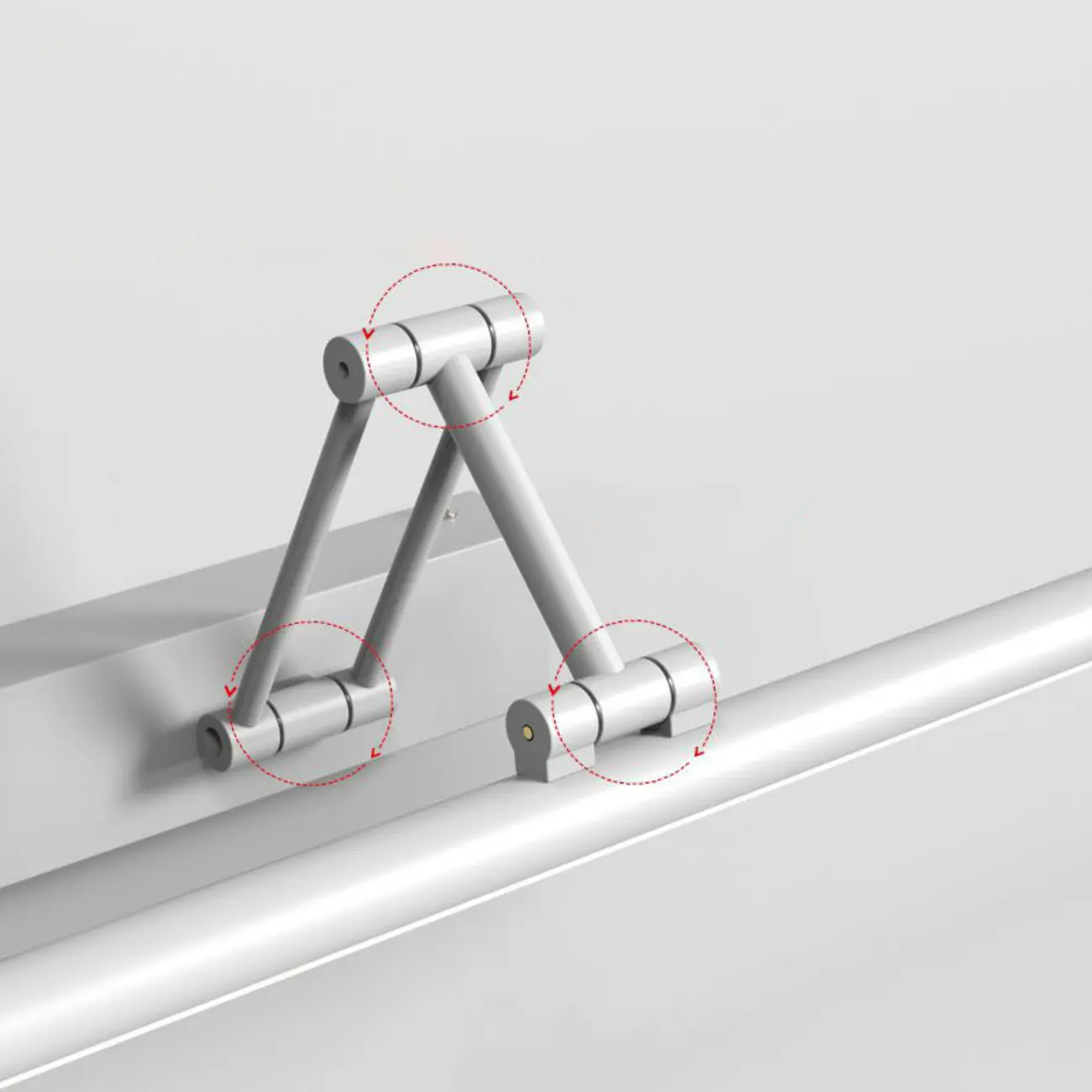 Modern White Aluminum LED Vanity Light with Swing Arm for Makeup Mirror Image - 7 | homeyfad