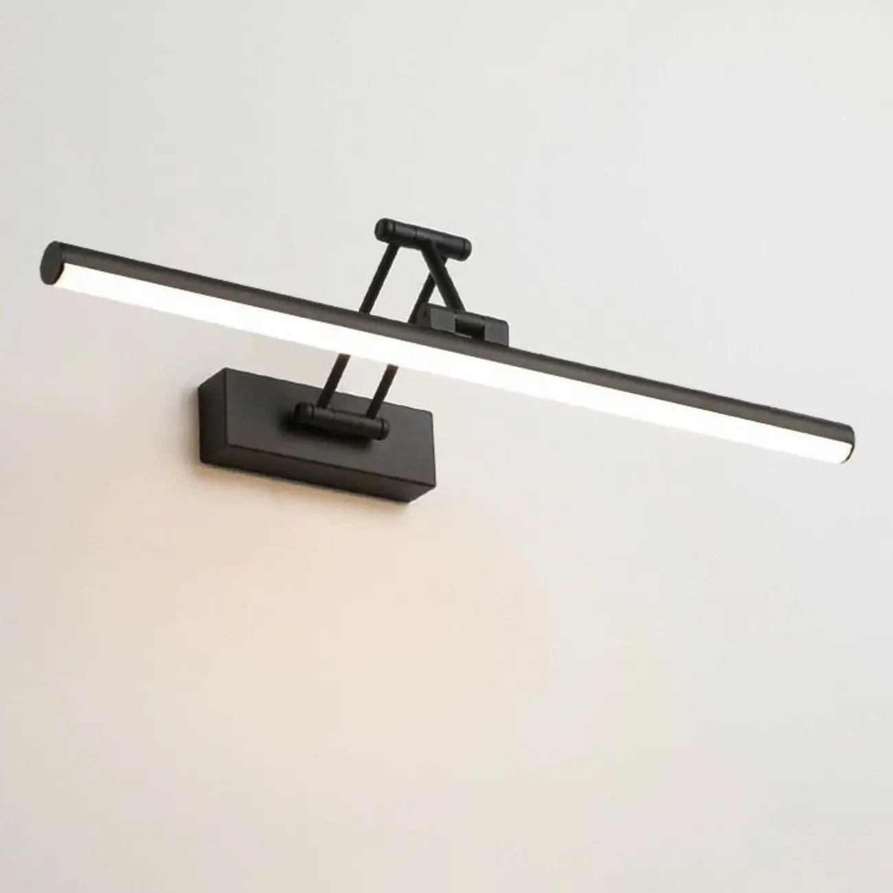 Modern White Aluminum LED Vanity Light with Swing Arm for Makeup Mirror Image - 8 | homeyfad