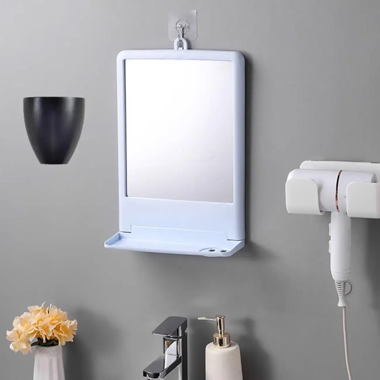Modern Black Wall-Mounted LED Vanity Light for Bathroom Image - 2