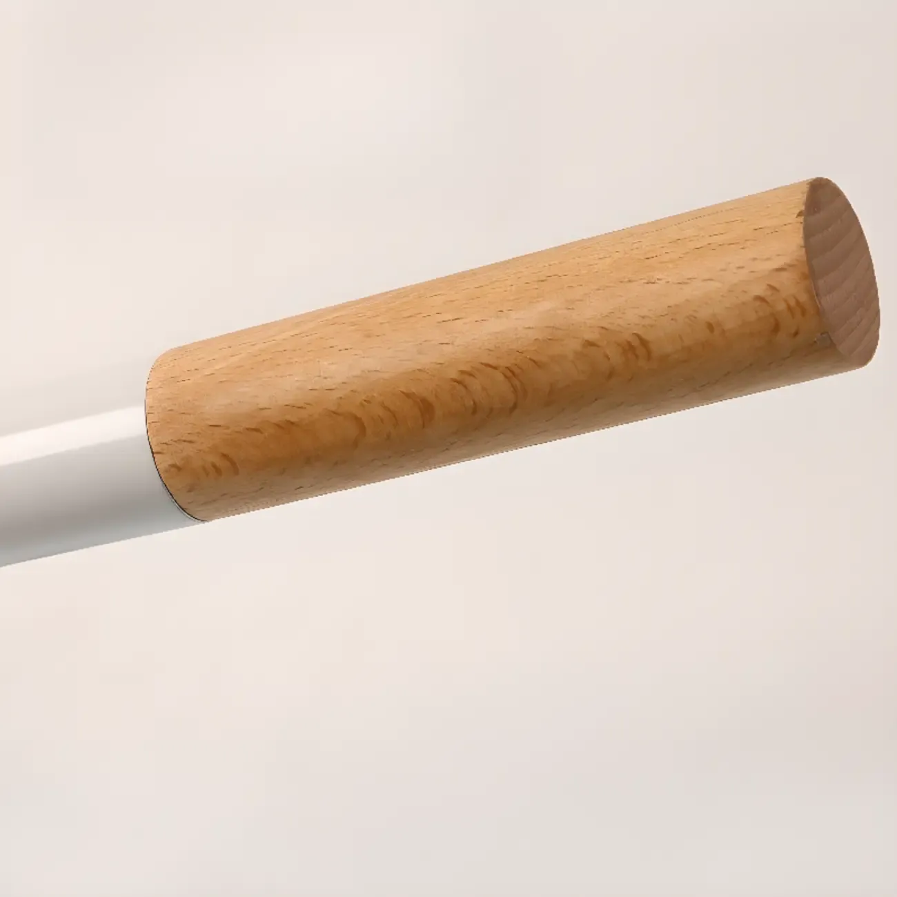 Modern White LED Bathroom Vanity Light with Wood Accent Image - 9