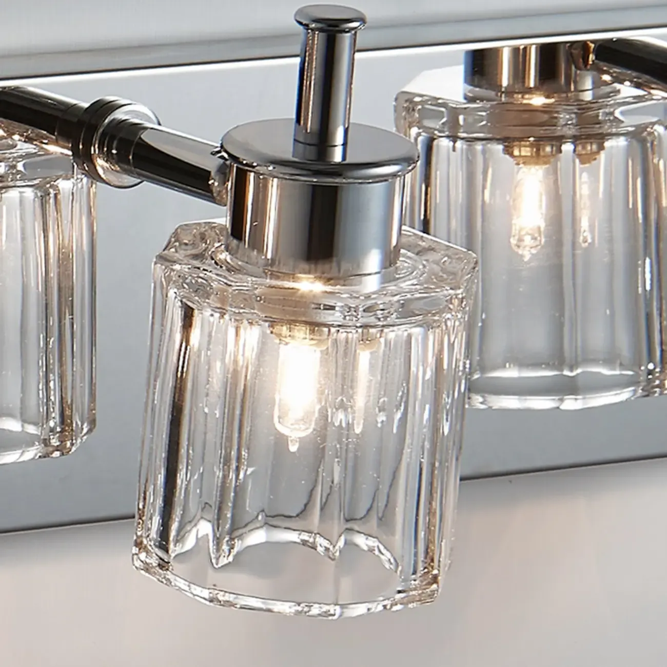 4 Bulb Vintage Bath Vanity Light with Brushed Nickel Shade Image - 9
