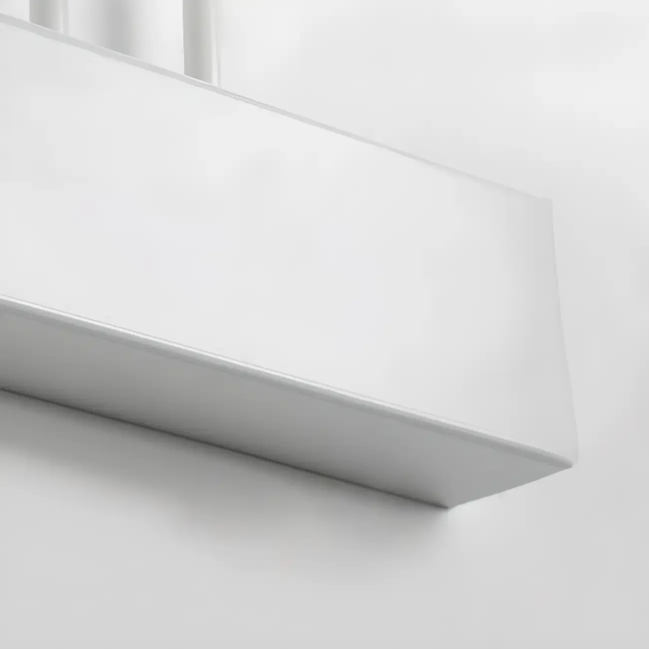Modern White LED Bathroom Vanity Light with Wood Accent Image - 10