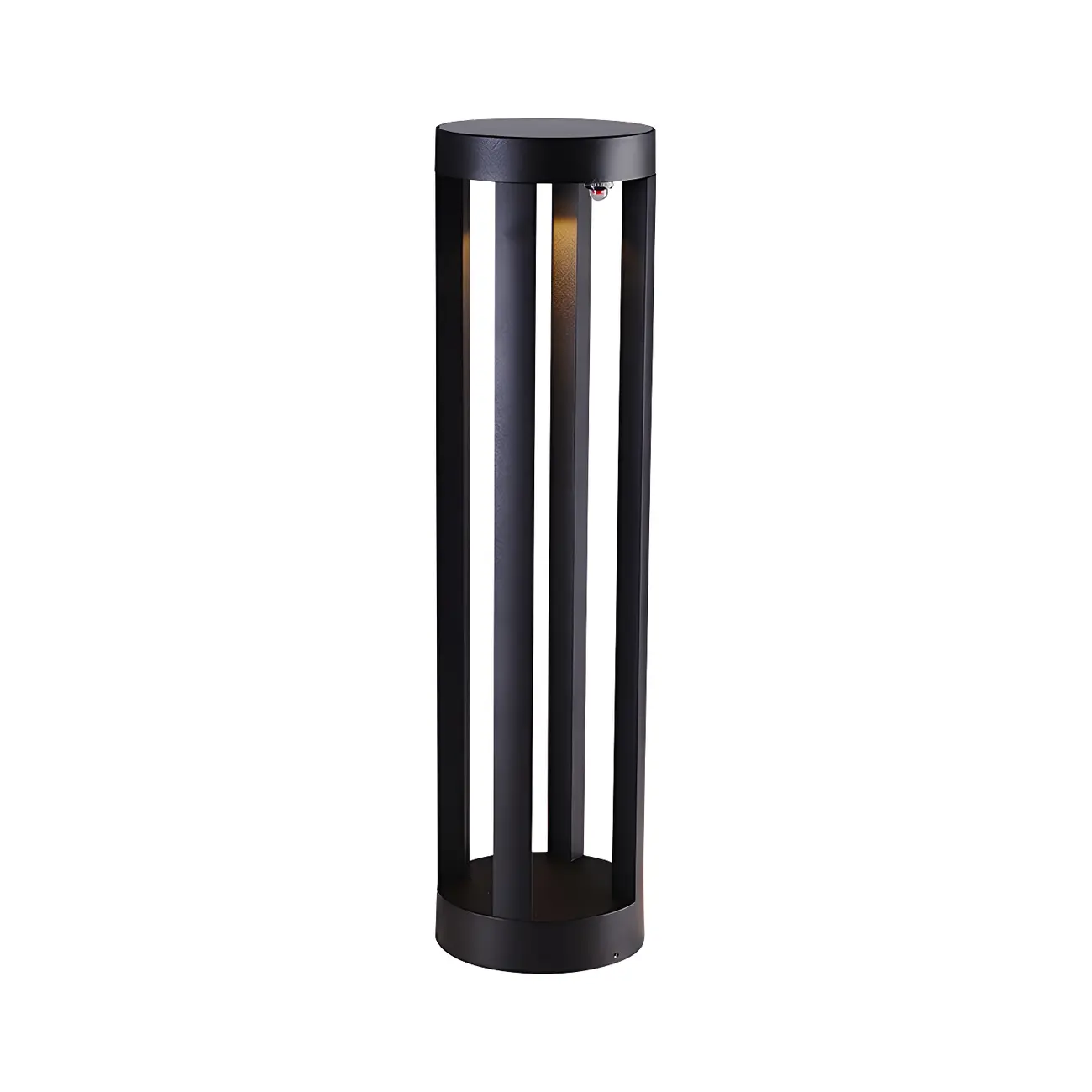 Modern Black Metal LED Bollard Light for Outdoor Pathway Image - 3 | homeyfad