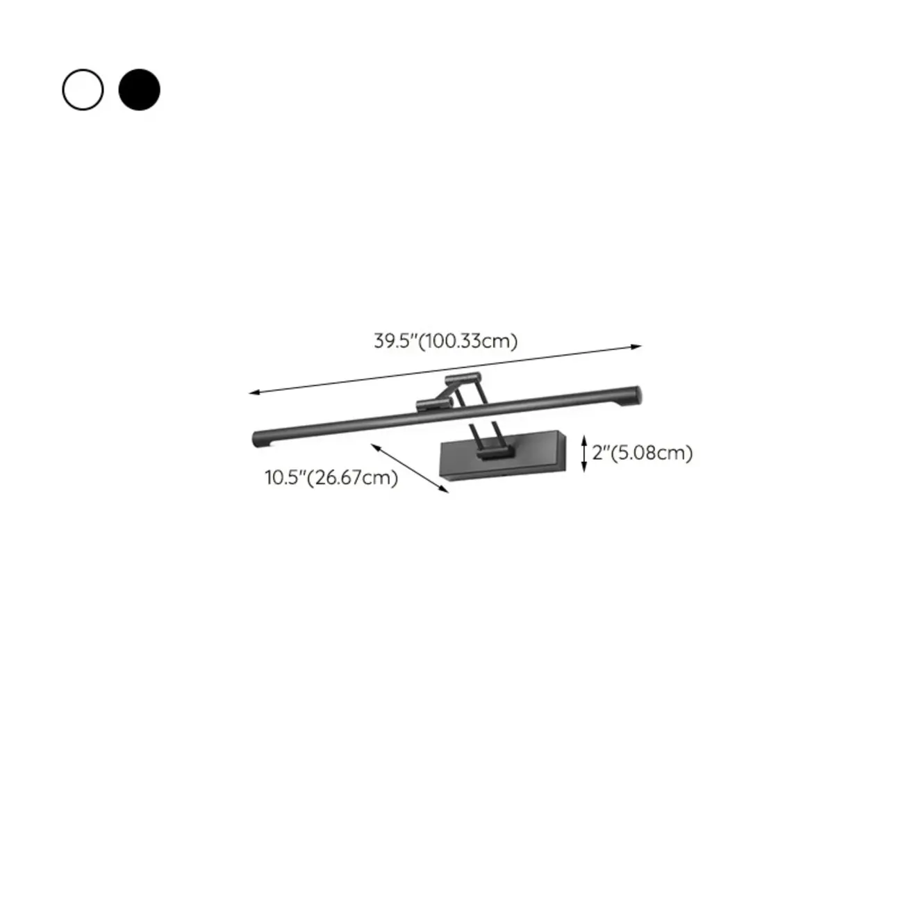 Modern White Aluminum LED Vanity Light with Swing Arm for Makeup Mirror Image - 15 | homeyfad