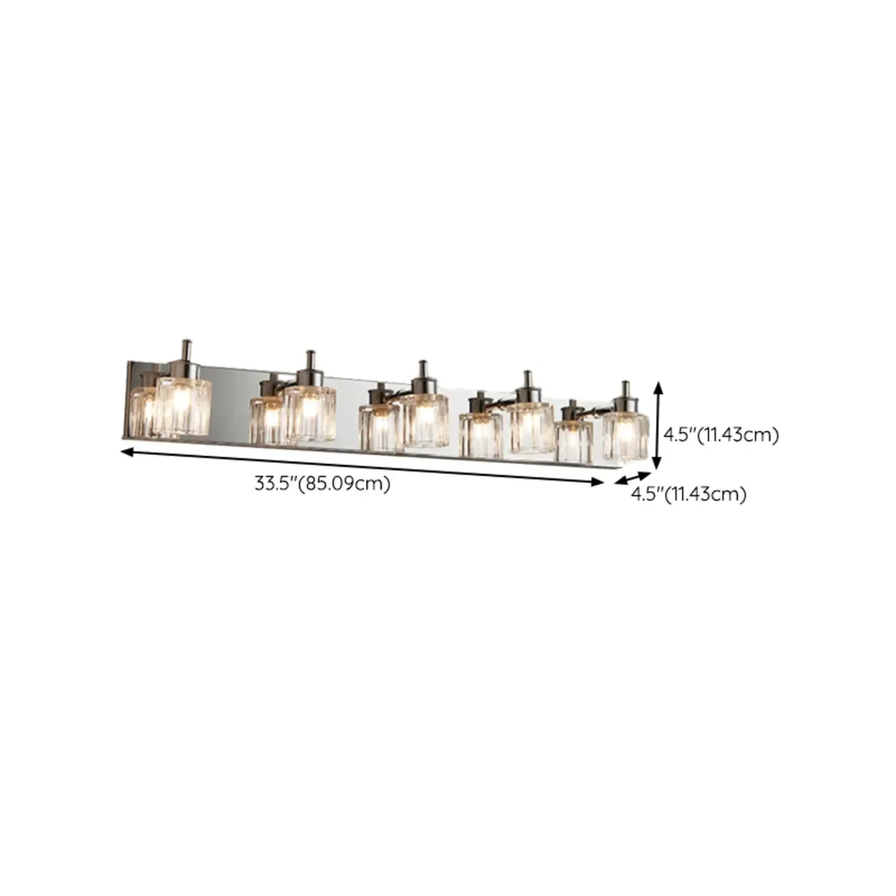 4 Bulb Vintage Bath Vanity Light with Brushed Nickel Shade Image - 13