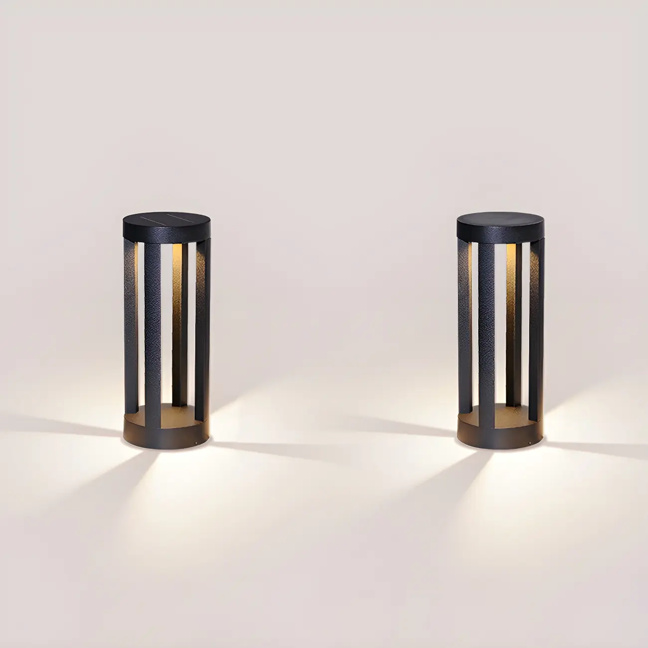 Modern Black Metal LED Bollard Light for Outdoor Pathway Image - 8 | homeyfad