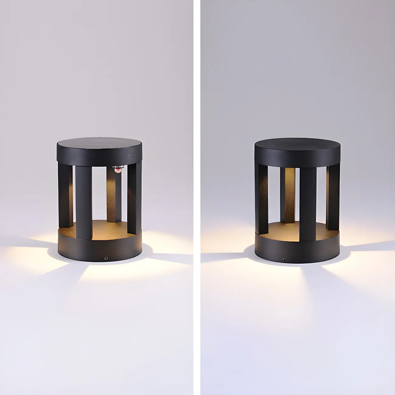 Modern Black Metal LED Bollard Light for Outdoor Pathway Image - 9 | homeyfad