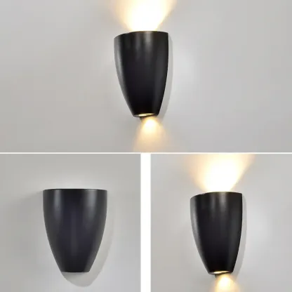Modern Black Wall-Mounted LED Vanity Light for Bathroom Image - 15