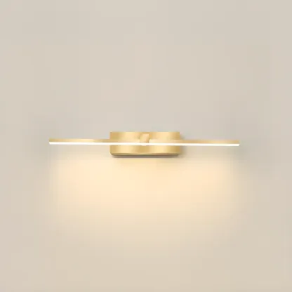 1-Light Linear Golden LED Vanity Light for Bathroom Decor Image - 6