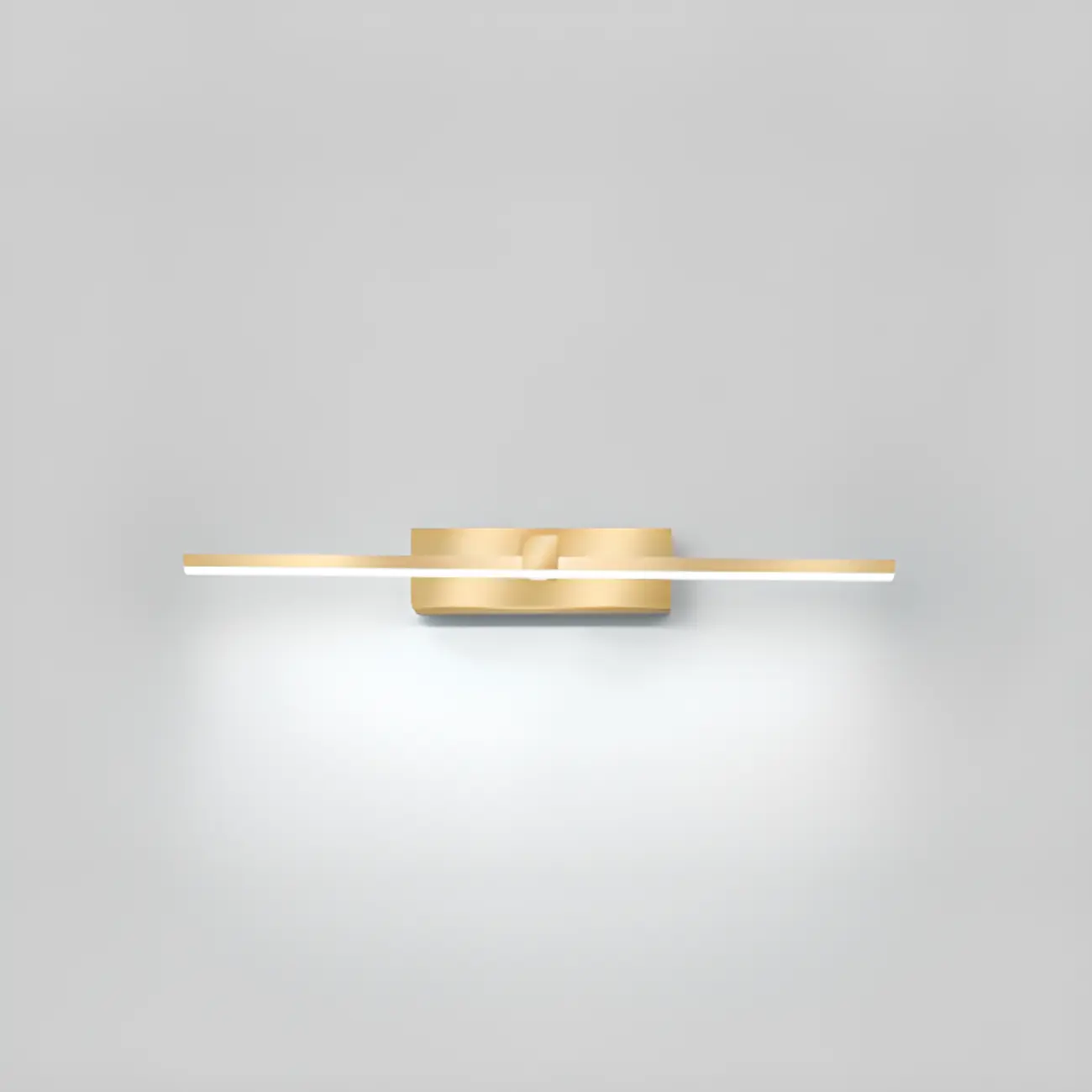 1-Light Linear Golden LED Vanity Light for Bathroom Decor Image - 7 | homeyfad