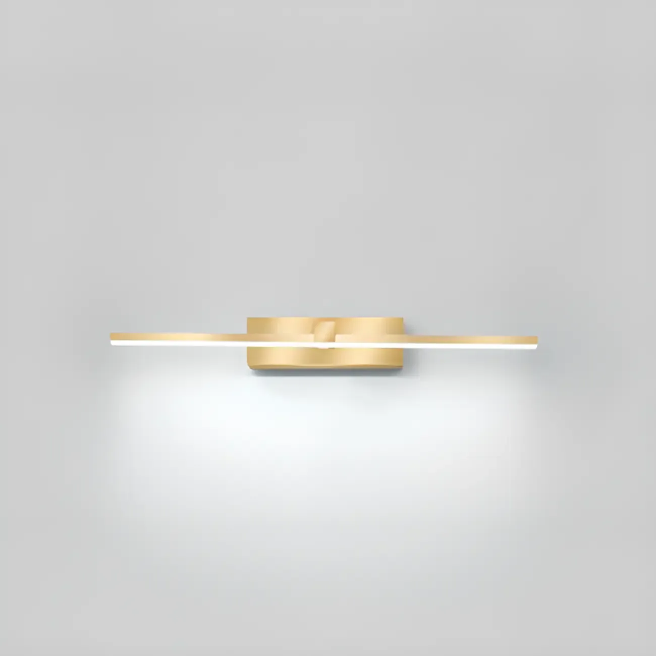 1-Light Linear Golden LED Vanity Light for Bathroom Decor Image - 7