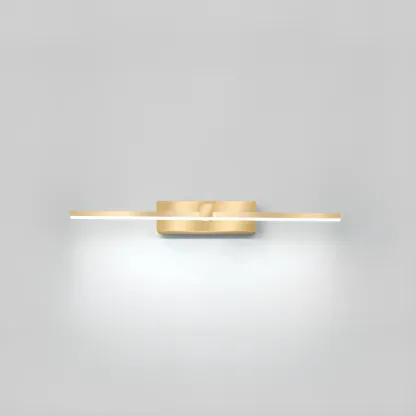 1-Light Linear Golden LED Vanity Light for Bathroom Decor Image - 7