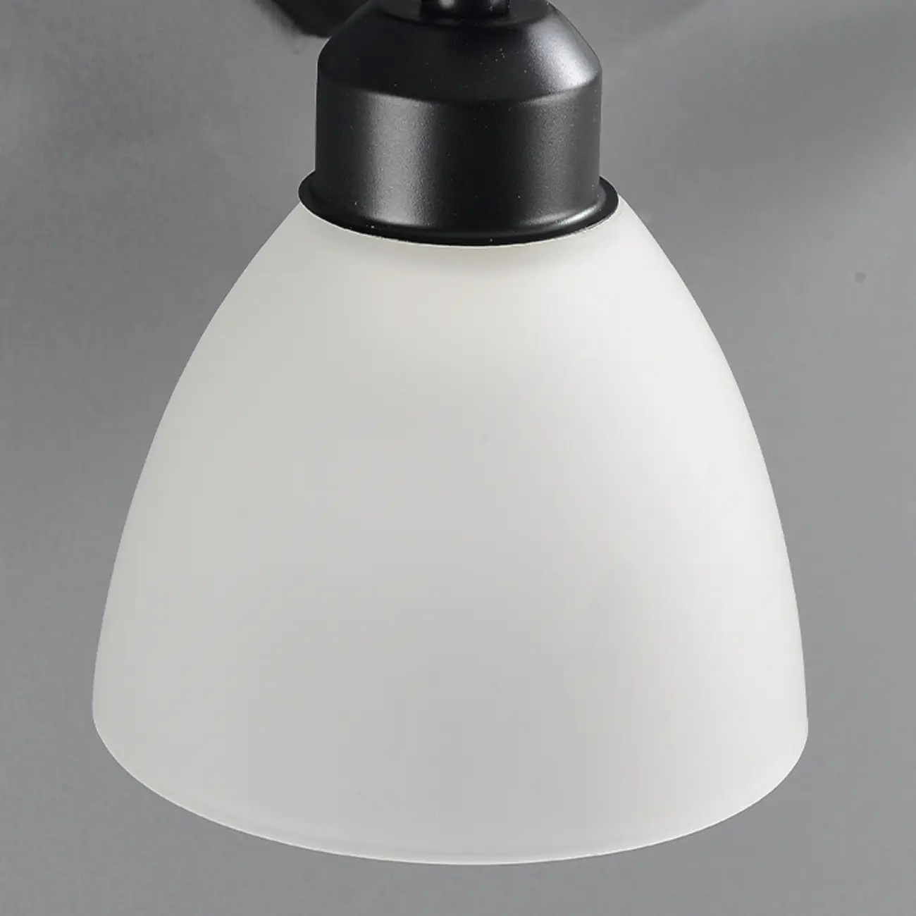 Retro Black 3 heads Vanity Light with White Glass Shades for Bathroom Image - 11 | homeyfad