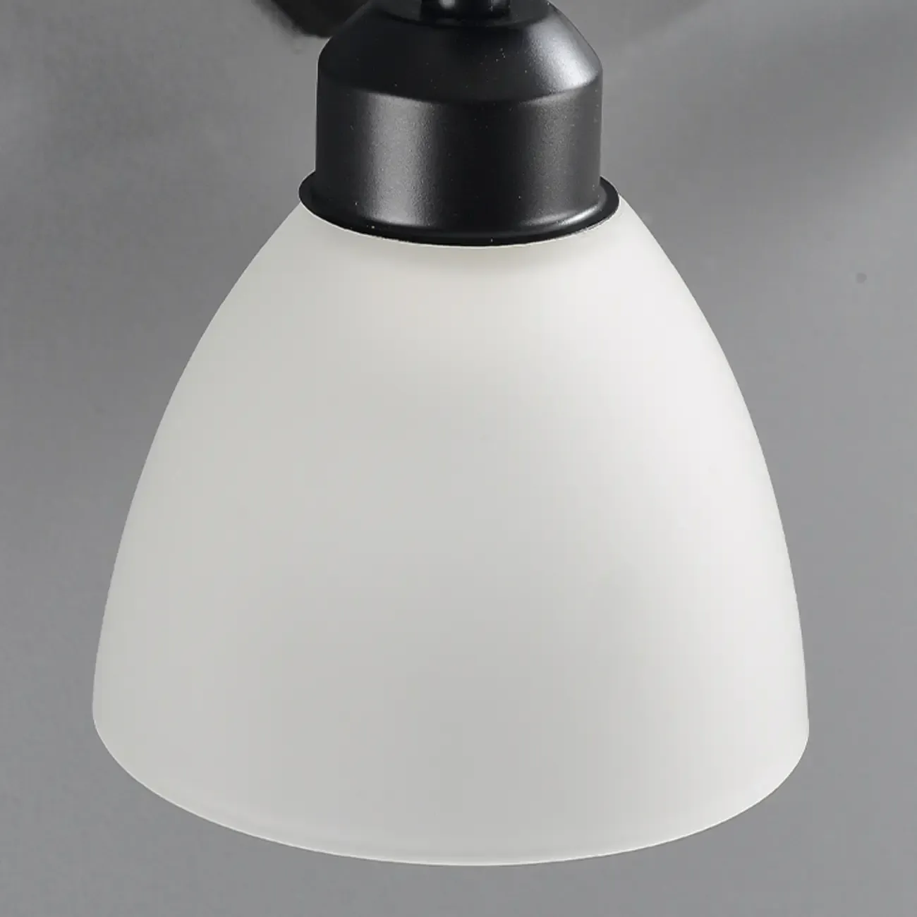 Retro Black 3 heads Vanity Light with White Glass Shades for Bathroom Image - 11