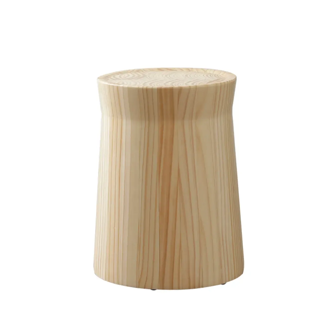 Natural Pine Small Wood Round End Table for Living Room Image - 8