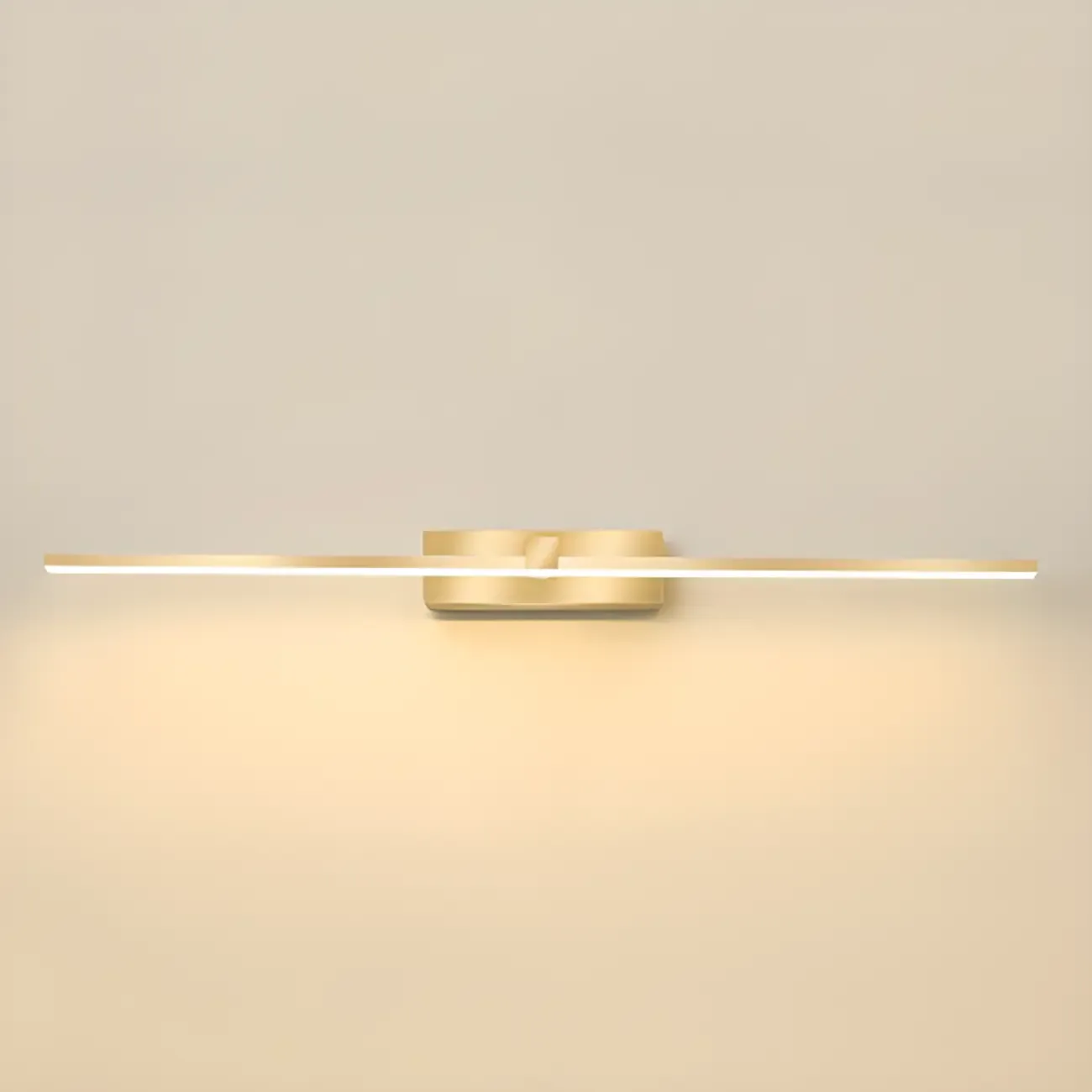 1-Light Linear Golden LED Vanity Light for Bathroom Decor Image - 8