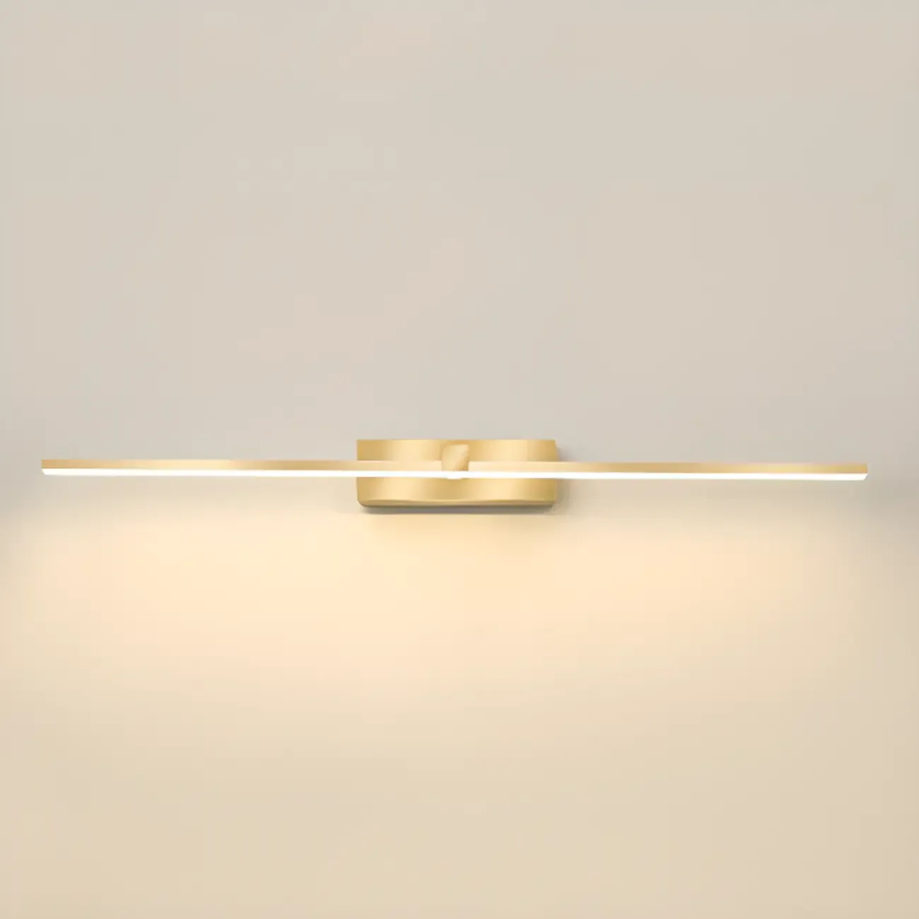1-Light Linear Golden LED Vanity Light for Bathroom Decor Image - 9