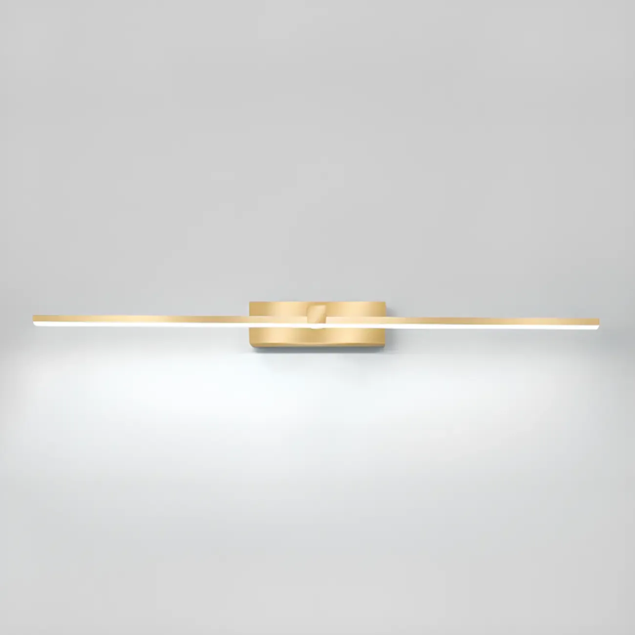 1-Light Linear Golden LED Vanity Light for Bathroom Decor Image - 10