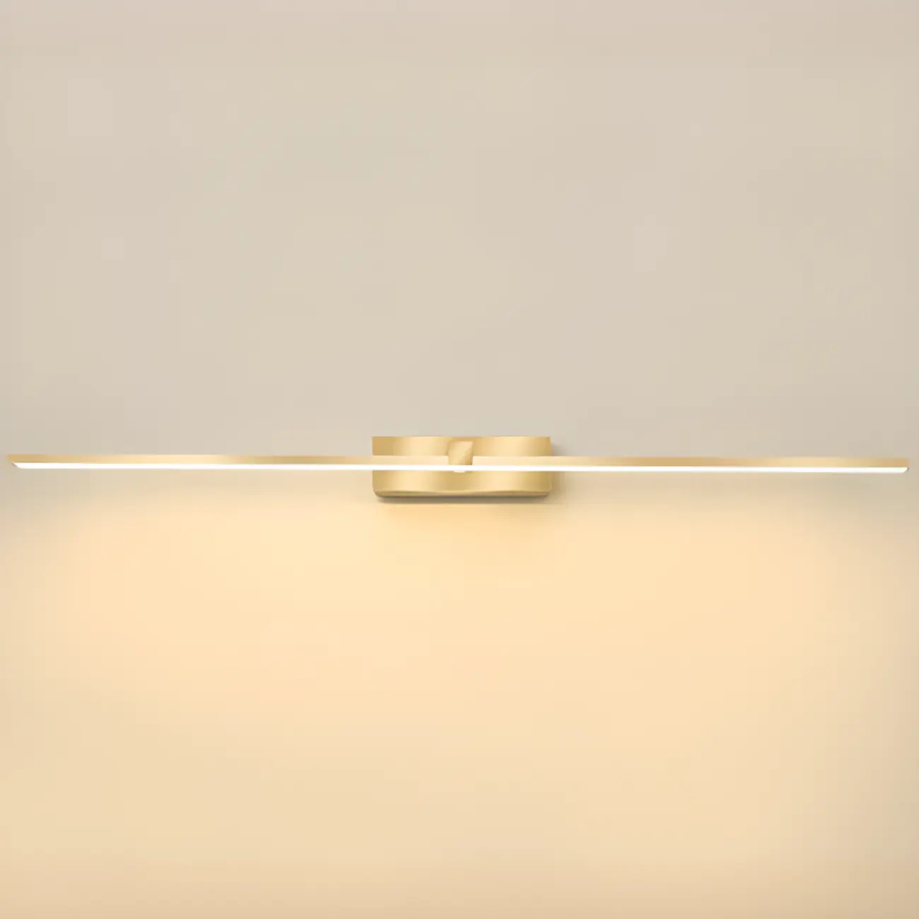 1-Light Linear Golden LED Vanity Light for Bathroom Decor Image - 11 | homeyfad