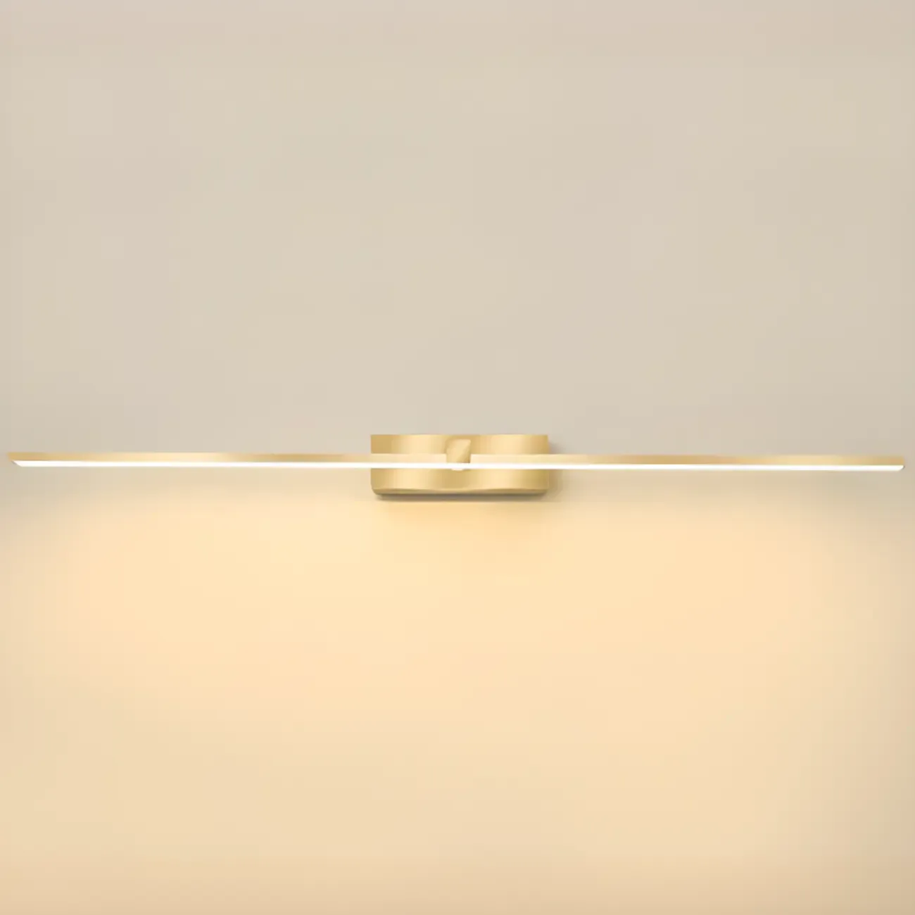 1-Light Linear Golden LED Vanity Light for Bathroom Decor Image - 11