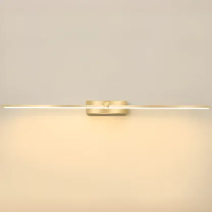 1-Light Linear Golden LED Vanity Light for Bathroom Decor Image - 11