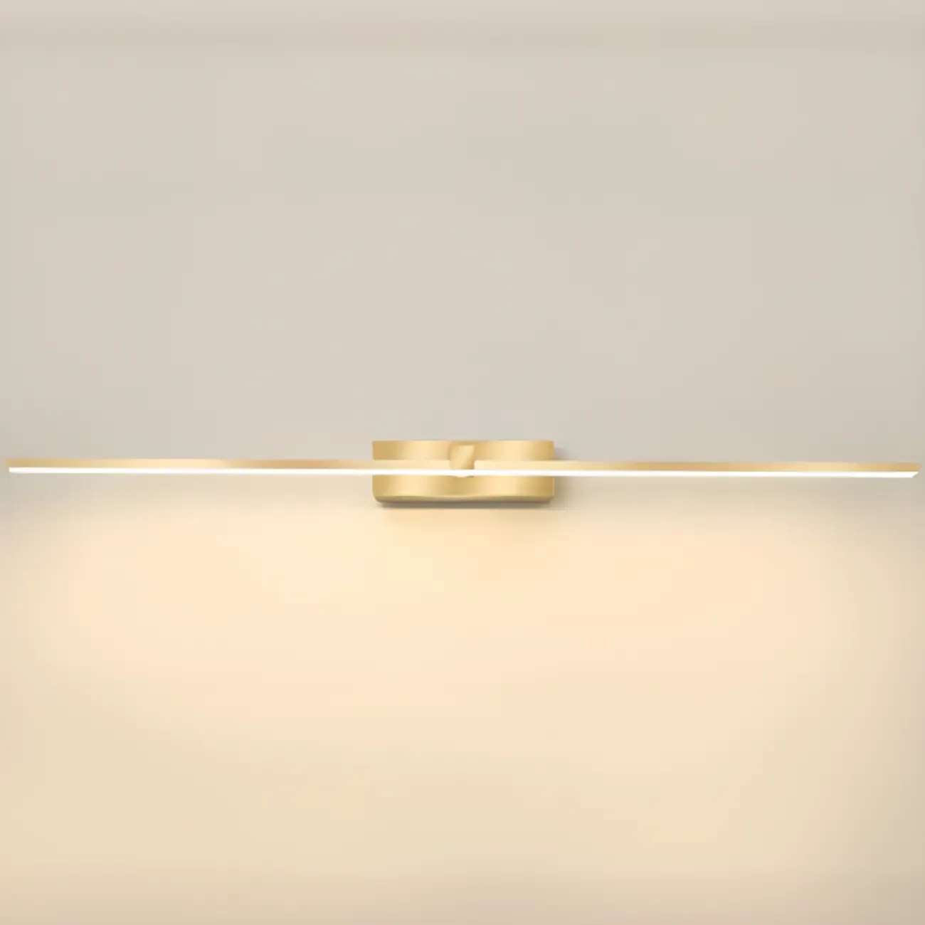 1-Light Linear Golden LED Vanity Light for Bathroom Decor Image - 12
