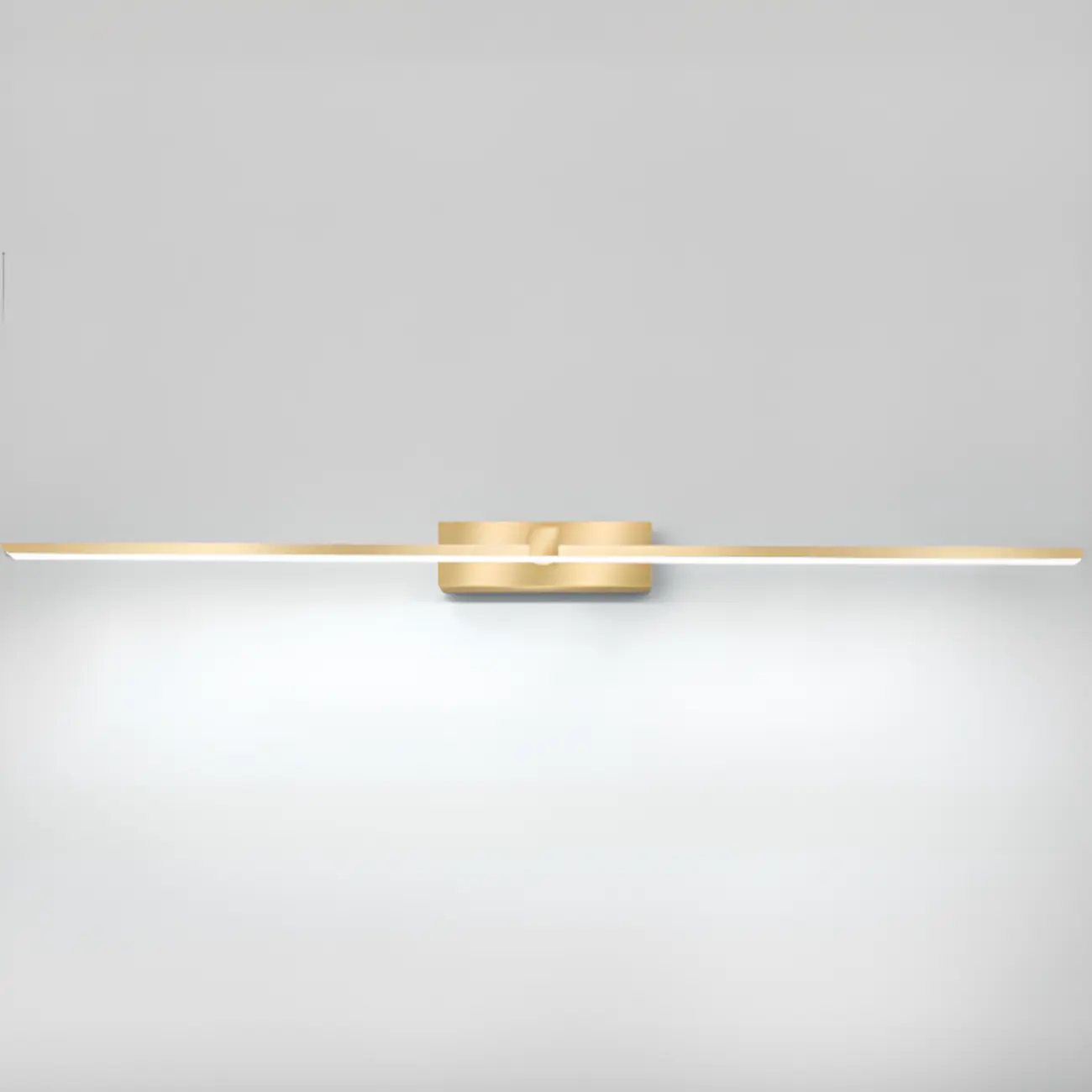 1-Light Linear Golden LED Vanity Light for Bathroom Decor Image - 13 | homeyfad