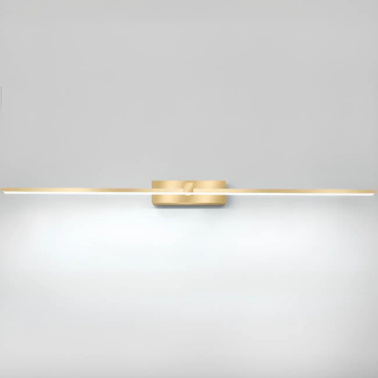 1-Light Linear Golden LED Vanity Light for Bathroom Decor Image - 13