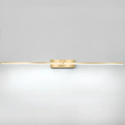 1-Light Linear Golden LED Vanity Light for Bathroom Decor Image - 13