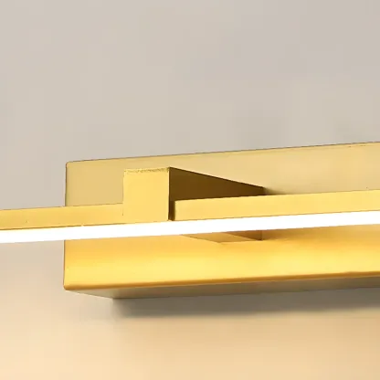 1-Light Linear Golden LED Vanity Light for Bathroom Decor Image - 14