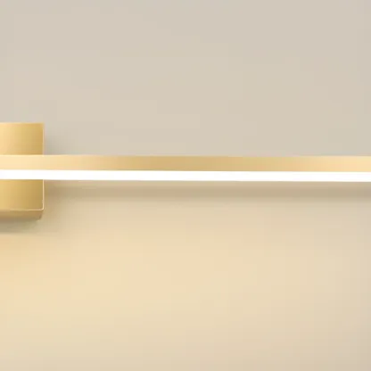 1-Light Linear Golden LED Vanity Light for Bathroom Decor Image - 16