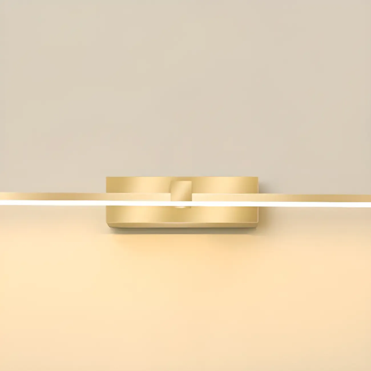 1-Light Linear Golden LED Vanity Light for Bathroom Decor Image - 17