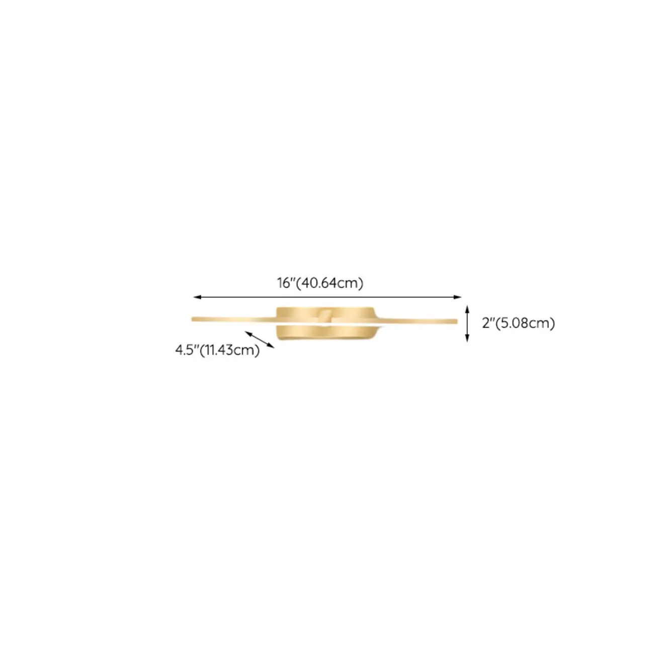 1-Light Linear Golden LED Vanity Light for Bathroom Decor #size | homeyfad