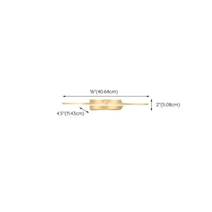 1-Light Linear Golden LED Vanity Light for Bathroom Decor #size