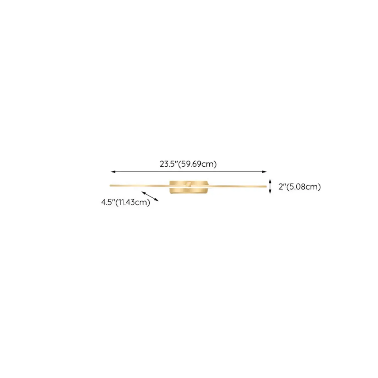 1-Light Linear Golden LED Vanity Light for Bathroom Decor Image - 19